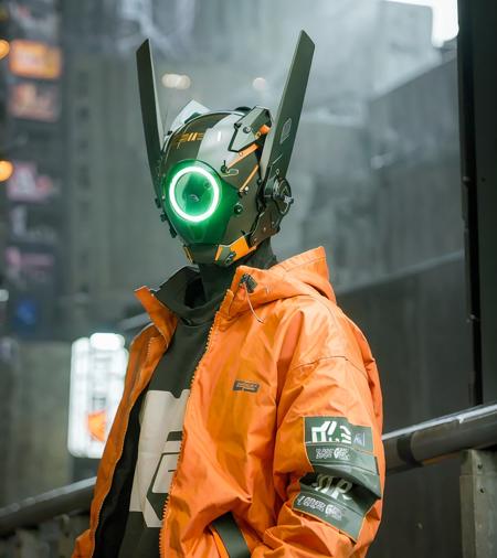 17653-3672199891-(original_ 1.2), masterpiece, best quality, a cyborg in a cyberhelmet head with a green circle led light, wearing a orange techw.png